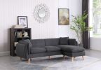 Brayden Dark Gray Fabric Sectional Sofa Chaise