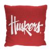 Nebraska OFFICIAL NCAA "Invert" Woven Pillow; 20" x 20"