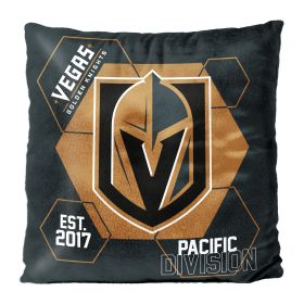 Golden Knights OFFICIAL NHL "Connector" Double Sided Velvet Pillow; 16" x 16"