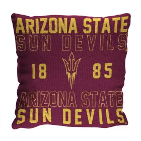 Arizona State OFFICIAL NCAA "Stacked" Woven Pillow; 20" x 20"