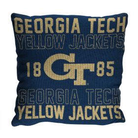 Georgia Tech OFFICIAL NCAA "Stacked" Woven Pillow; 20" x 20"