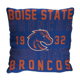 Boise State OFFICIAL NCAA "Stacked" Woven Pillow; 20" x 20"