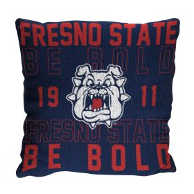 Fresno State OFFICIAL NCAA "Stacked" Woven Pillow; 20" x 20"