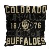 Colorado OFFICIAL NCAA "Stacked" Woven Pillow; 20" x 20"