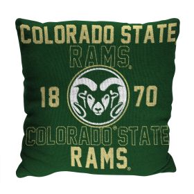 Colorado State OFFICIAL NCAA "Stacked" Woven Pillow; 20" x 20"