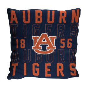 Auburn OFFICIAL NCAA "Stacked" Woven Pillow; 20" x 20"