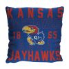 Kansas OFFICIAL NCAA "Stacked" Woven Pillow; 20" x 20"