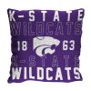 Kansas State OFFICIAL NCAA "Stacked" Woven Pillow; 20" x 20"