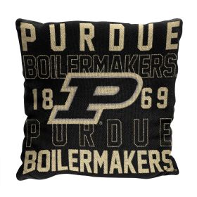 Purdue OFFICIAL NCAA "Stacked" Woven Pillow; 20" x 20"