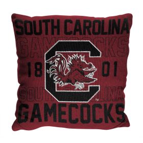 South Carolina OFFICIAL NCAA "Stacked" Woven Pillow; 20" x 20"