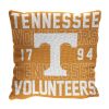 Tennessee OFFICIAL NCAA "Stacked" Woven Pillow; 20" x 20"