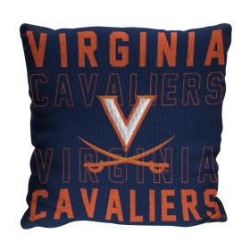 Virginia OFFICIAL NCAA "Stacked" Woven Pillow; 20" x 20"