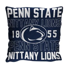 Penn State OFFICIAL NCAA "Stacked" Woven Pillow; 20" x 20"