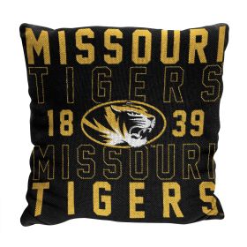 Missouri OFFICIAL NCAA "Stacked" Woven Pillow; 20" x 20"