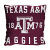 Texas A&M OFFICIAL NCAA "Stacked" Woven Pillow; 20" x 20"