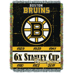 Bruins OFFICIAL National Hockey League; Commemorative 48"x 60" Woven Tapestry Throw by The Northwest Company