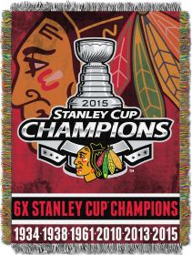 Blackhawks OFFICIAL National Hockey League; Commemorative 48"x 60" Woven Tapestry Throw by The Northwest Company