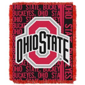 Ohio State OFFICIAL Collegiate "Double Play" Woven Jacquard Throw