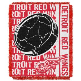 Redwings OFFICIAL National Hockey League; "Double Play" 46"x 60" Triple Woven Jacquard Throw by The Northwest Company