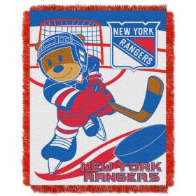 NY Rangers OFFICIAL National Hockey League; "Score Baby" Baby 36"x 46" Triple Woven Jacquard Throw by The Northwest Company