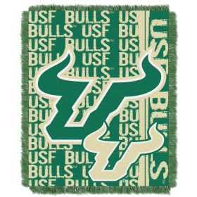 South Florida OFFICIAL Collegiate "Double Play" Woven Jacquard Throw