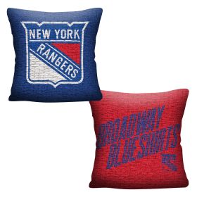 NY Rangers OFFICIAL "Invert" Woven Pillow