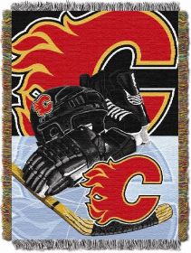 Flames OFFICIAL National Hockey League; "Home Ice Advantage" 48"x 60" Woven Tapestry Throw by The Northwest Company