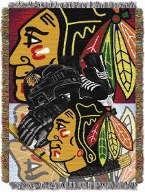 Blackhawks OFFICIAL National Hockey League; "Home Ice Advantage" 48"x 60" Woven Tapestry Throw by The Northwest Company