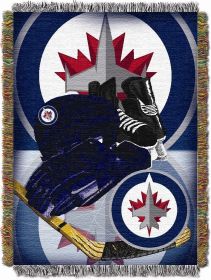 Winnipeg Jets OFFICIAL National Hockey League; "Home Ice Advantage" 48"x 60" Woven Tapestry Throw by The Northwest Company