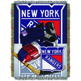 NY Rangers OFFICIAL National Hockey League; "Home Ice Advantage" 48"x 60" Woven Tapestry Throw by The Northwest Company