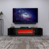 Living room furniture modern black electric fireplace TV stand with insert fireplace,without remote and heating