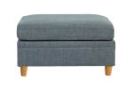 Living Room Furniture Ottoman Steel Color Dorris Fabric 1pc Cushion ottomans Wooden Legs Deco