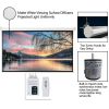 92" 16:9 80" x 45" Viewing Area Motorized Projector Screen with Remote Control Matte White