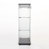 Two Door Glass Cabinet Glass Display Cabinet with 3 Shelves, Black