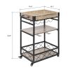 Bar Serving Cart Home Mobile Kitchen Serving cart,Industrial Vintage Style Wood Metal Serving Trolley RT