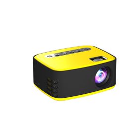 Mini Mini Projector Home Portable 1080P HD Small Projector (Option: Yellow-AU)