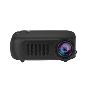 Mini Portable Projector 800 Lumens Eye-Care 1080p LCD 50,000 Hours Lamp Life Home Cinema Video Projector (Option: Full black-EU)