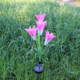 Solar Lily Colorful LED Artificial Lantern (Option: Light pink)