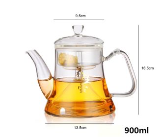 Induction Cooker Glass Kettle Household High-temperature Resistant Stainless Steel Liner (Option: 08Steam teapot 900ml)