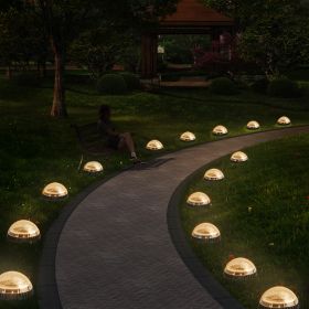 Solar Water-proof Underground Light Outdoor Lawn Light (Option: Warm white)