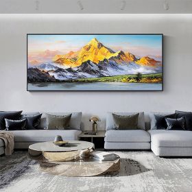 Hand Painted Oil Painting Large Landscape Oil Painting Original Mountain Canvas Painting Abstract Painting Modern Art Acrylic Painting Living Room Hal (Style: 01, size: 100x150)