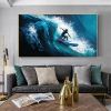 Hand Painted Oil Painting Large Original Surf Sports Oil Painting On Canvas Abstract Seascape Canvas Wall Art Custom Painting Ocean Art Living Room Su