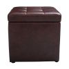 16 Inch Ottoman Pouffe Storage Box Lounge Seat Footstools